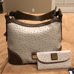 NWT Dooney & Bourke ostrich leather hobo bag